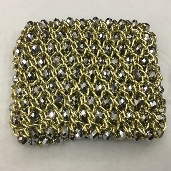 Jewelry - Goldtone Bracelet with Silvertone Faceted Beads Jewelry - Goldtone Bracelet with Silvertone Faceted Beads